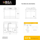 BSA EFB Autobatterie 50Ah 12V Start Stop Autobatterie