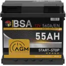 BSA AGM Autobatterie 55Ah 12V Batterie Start-Stop...
