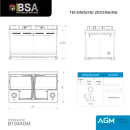BSA AGM Solarbatterie 100Ah 12V
