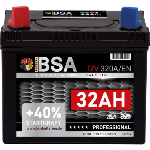 BSA Professional Rasentraktor Starterbatterie 32Ah 12V