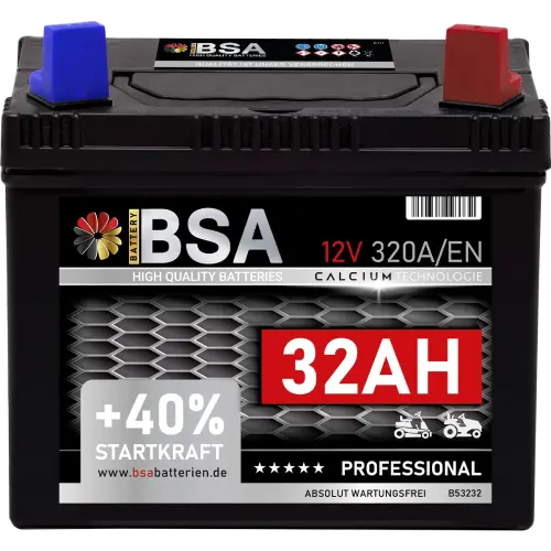 BSA Professional Rasentraktor Starterbatterie 32Ah 12V