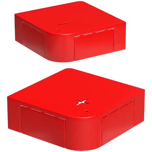 Batterie Polabdeckung +- Rot