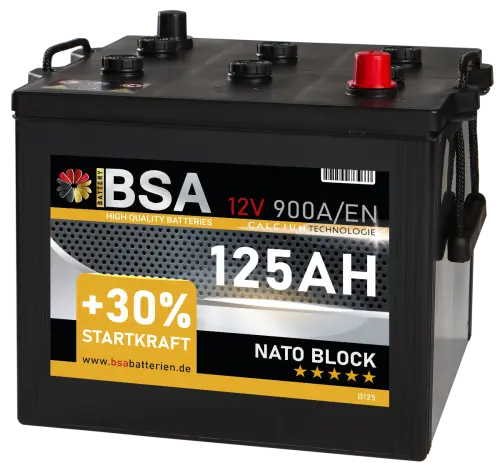 BSA Nato Block LKW Batterie 125Ah 12V
