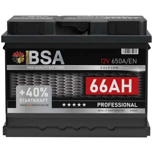 BSA Professional Autobatterie 66Ah 12V