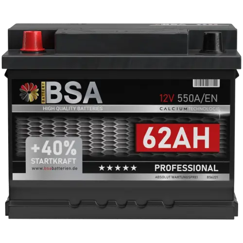 BSA US Professional Autobatterie 62Ah 12V