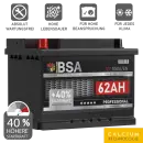 BSA US Professional Autobatterie 62Ah 12V