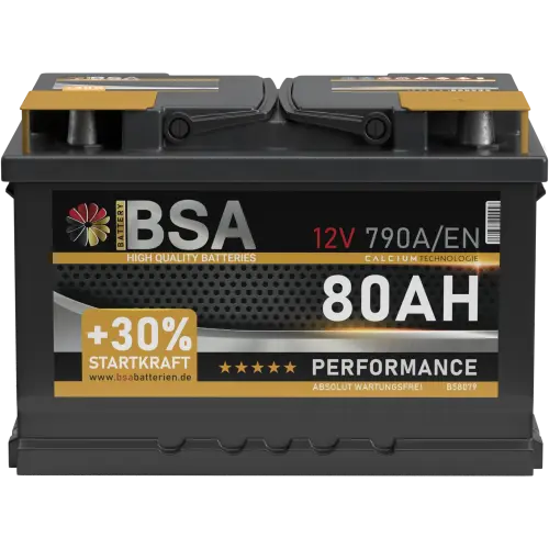 BSA Performance Autobatterie 80Ah 12V