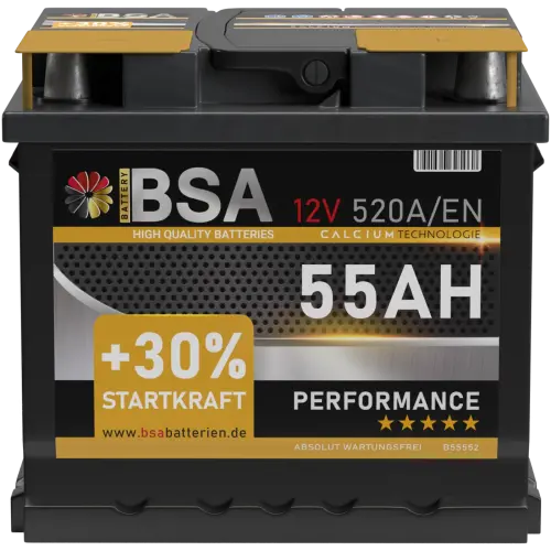BSA Performance Autobatterie 55Ah 12V