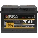 BSA EFB Autobatterie 70Ah 12V Start Stop Autobatterie