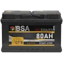 BSA EFB Autobatterie 80Ah 12V Start Stop Autobatterie