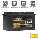 BSA EFB Autobatterie 80Ah 12V Start Stop Autobatterie