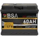 BSA EFB Autobatterie 60Ah 12V Start Stop Autobatterie