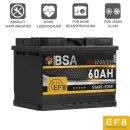 BSA EFB Autobatterie 60Ah 12V Start Stop Autobatterie