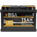 BSA Performance Autobatterie 75Ah 12V