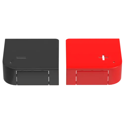Batterie Polabdeckung + Rot - Schwarz