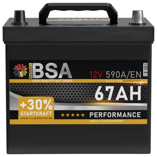 BSA Asia Autobatterie 67Ah 12V PPR Batterie