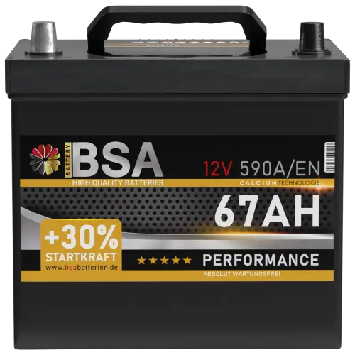 BSA Asia Autobatterie 67Ah 12V PPL Batterie