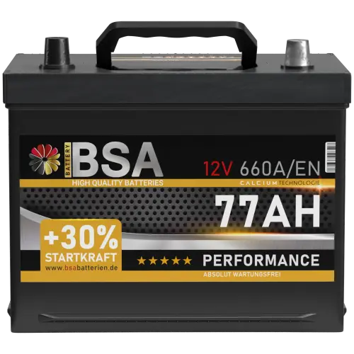 BSA Asia Autobatterie 77Ah 12V PPR Batterie