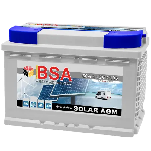 BSA Solarbatterie AGM 60Ah 12V