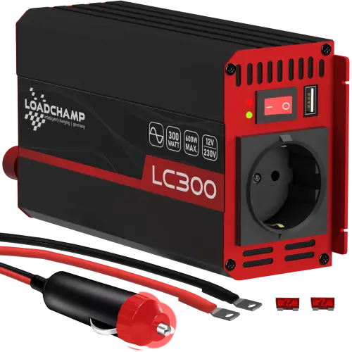 Loadchamp Sinus Wechselrichter 300W 12V Inverter