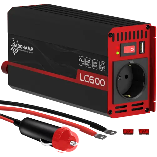 Loadchamp Sinus Wechselrichter 600W 12V Inverter