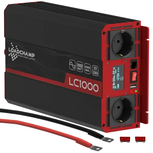 Loadchamp Sinus Wechselrichter 1000W 12V Inverter