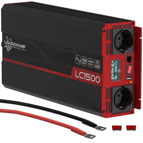 Loadchamp Sinus Wechselrichter 1500W 12V Inverter