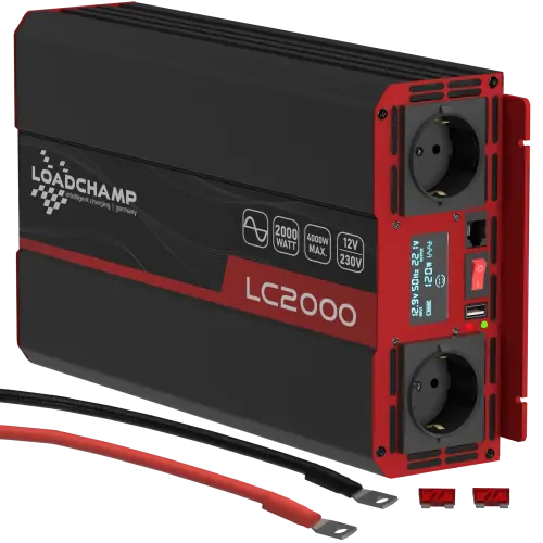 Loadchamp Sinus Wechselrichter 2000W 12V Inverter