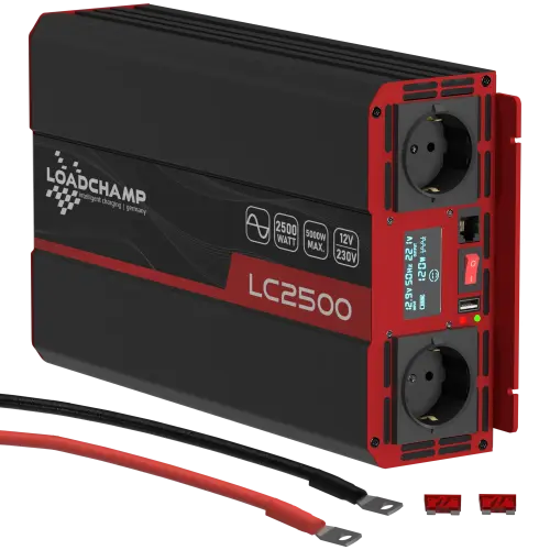 Loadchamp Sinus Wechselrichter 2500W 12V Inverter