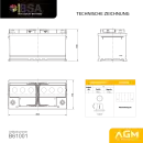 BSA AGM Batterie 100Ah 12V Autobatterie Start-Stop Starterbatterie