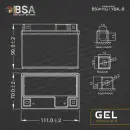 BSA YB4L-B Gel Motorradbatterie 5Ah 12V
