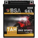 BSA YTX7L-BS Gel Motorradbatterie 7Ah 12V