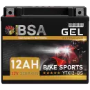 BSA YTX12-BS Gel Motorradbatterie 12Ah 12V