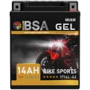BSA YT14L-A2 Gel Motorradbatterie 14Ah 12V