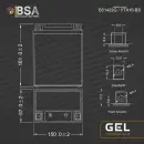 BSA YTX16-BS Gel Motorradbatterie 16Ah 12V