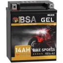 BSA YB14-A2 Gel Motorradbatterie 14Ah 12V