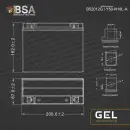 BSA Y50-N18L-A Gel Motorradbatterie 21Ah 12V