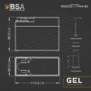 BSA YTR4A-BS Gel Motorradbatterie 2,5Ah 12V