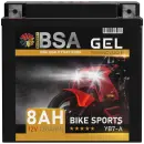 BSA YB7-A Gel Motorradbatterie 8Ah 12V