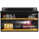 BSA YT7B-BS Gel Motorradbatterie 7Ah 12V