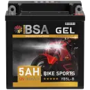 BSA YB5L-B Gel Motorradbatterie 5Ah 12V