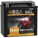BSA YTX14L-BS Gel Motorradbatterie 14Ah 12V