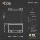BSA YB9L-B Gel Motorradbatterie 9Ah 12V