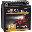 BSA YB9L-B Gel Motorradbatterie 9Ah 12V