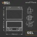 BSA YTX20-BS Gel Motorradbatterie 20Ah 12V