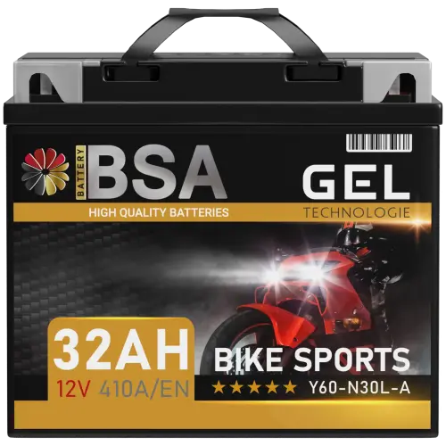 BSA Y60-N30L-A Gel Motoradbatterie 33Ah 12V