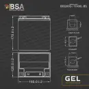 BSA YIX30L-BS Gel Motorradbatterie 30Ah 12V
