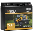 BSA Gel Rasentraktor Batterie 22Ah 12V
