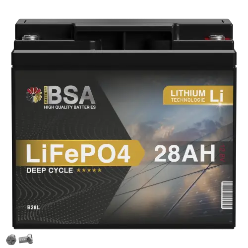 BSA LiFePO4 28Ah 12V Lithium Batterie